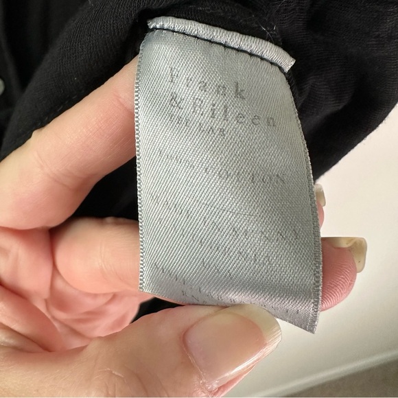 Frank & Eileen Black Button-Down Lab Tee Black SZ L - Picture 4 of 6